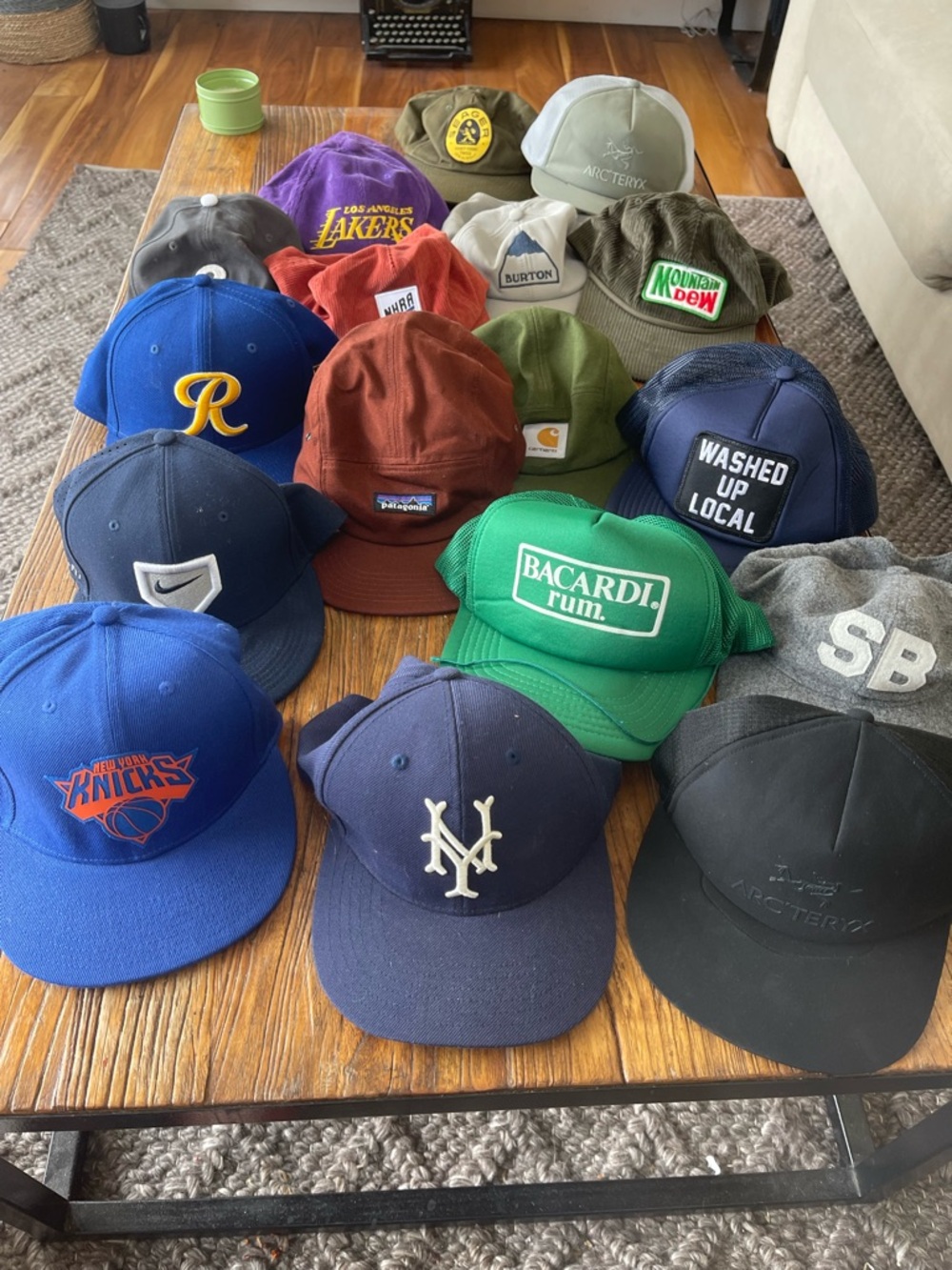 Assorted Men’s lot of Caps - Green Bacardi Logo (Pack)